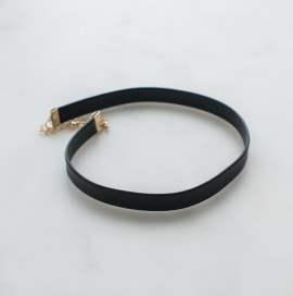 Black leather choker